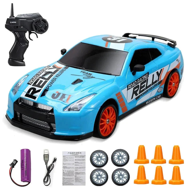 Minidrifter speelgoedauto RC-auto drift racer 2.4GHz afstandsbediening snelheid indoor outdoor kids jongens meisjes cadeau radiobestuurbare auto elektrisch voertuig