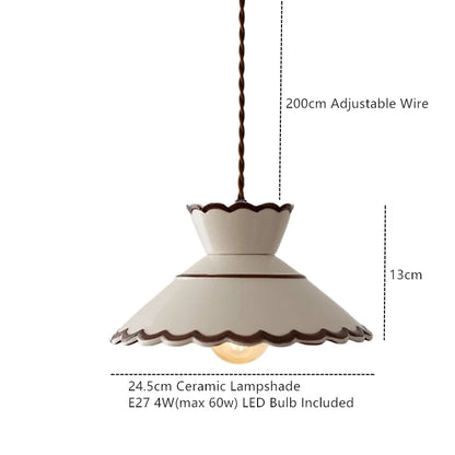 Hanglamp Eettafel Keramiek Handgeschilderd Bloemmotief Koperen Fitting E27 Inclusief Lichtbron 4 Dessins