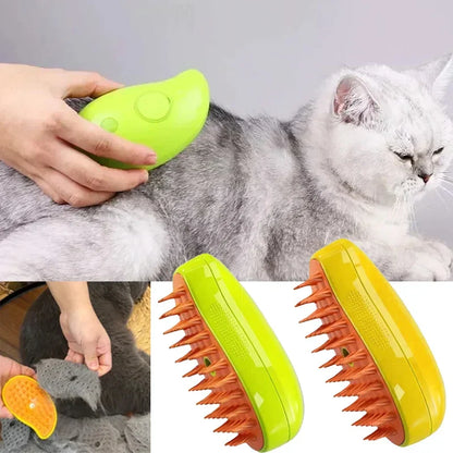 Verzorgingsborstel voor Katten en Honden met Stoomfunctie 3-in-1 Massage Kammen Vachtverzorging Huisdieren