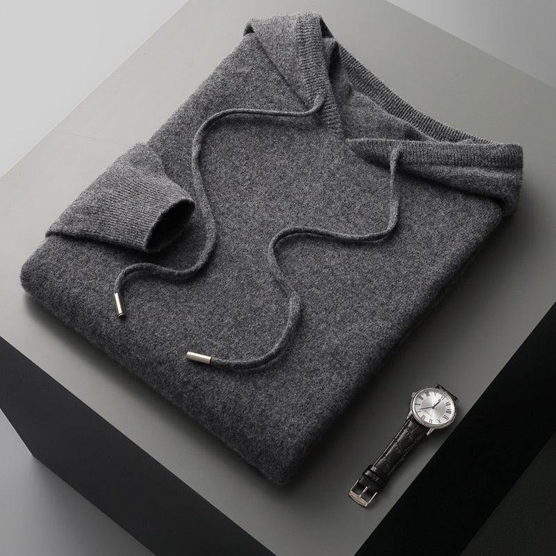 Wollen Hoodie met Capuchon voor Heren – Warm en Ademend Merino Trui – Thermoregulerende Outdoorkleding – Meerdere Kleuren