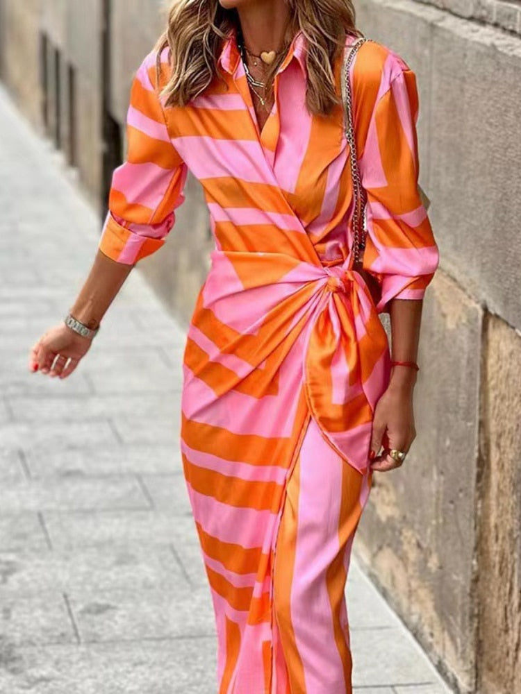 Zomerjurk Wikkeljurk Met Kraag Vrouwelijk Design - StudioMarella