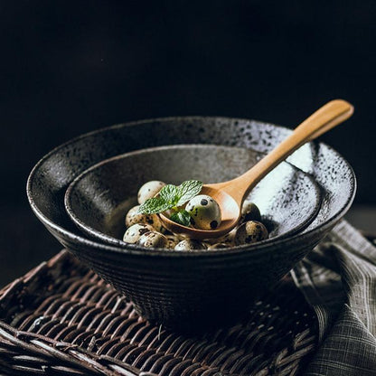 Ramenkom keramiek 18 cm Japans design soepkom noedelkom rijstkom servies keuken handgemaakt