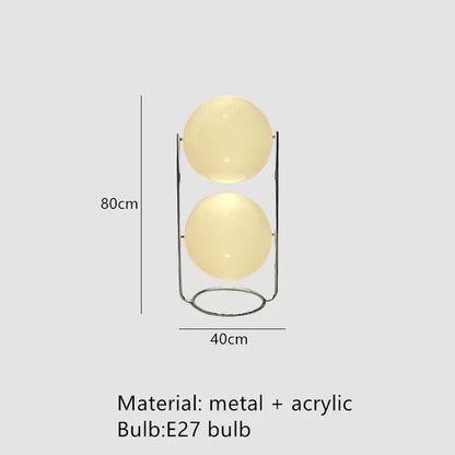 Vloerlamp Bol Wit Acryl Chroom Metaal Art Deco Design E27 LED