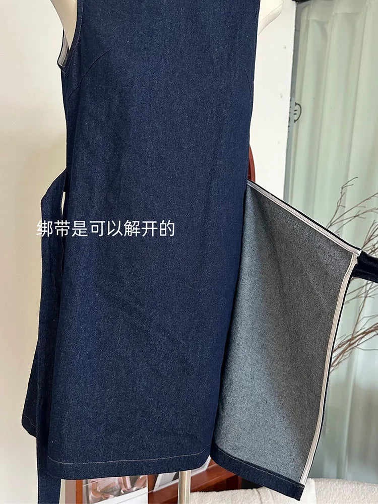Elegante Blauwe Denim Jurk voor Vrouw