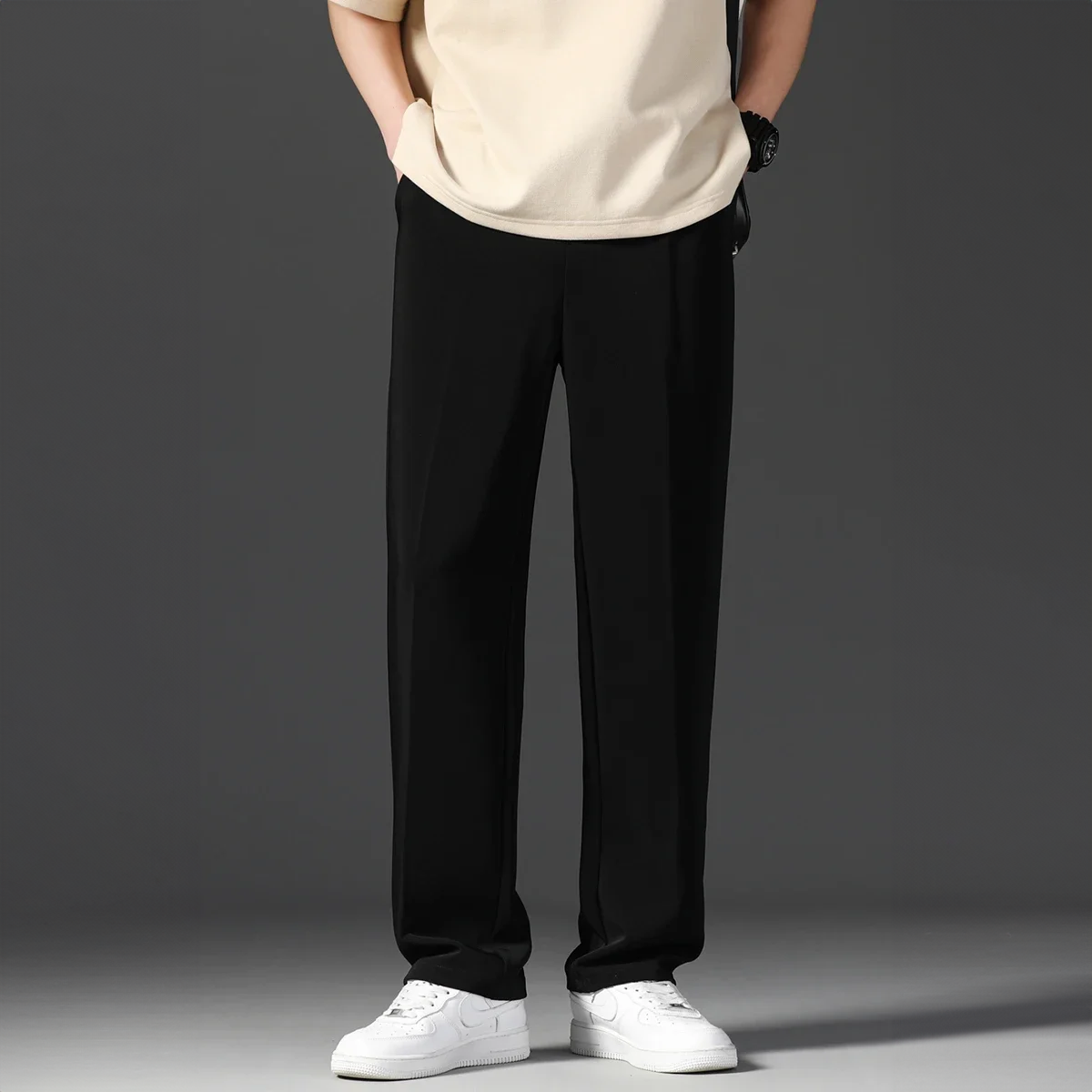 Heren Broek Relaxed Fit Rechte Streep Pietersbier