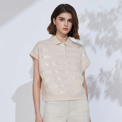 Vrouwelijke Katoenen Blouse Elegante Stijl