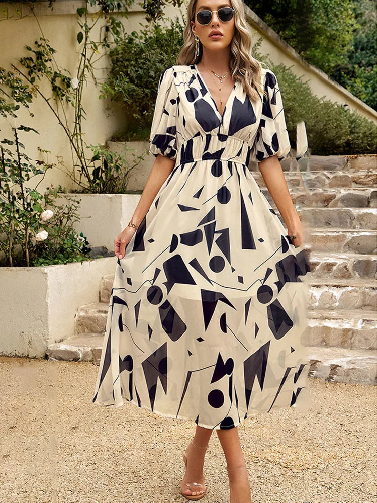 Dames Zomerjurk Elegante Pasvorm