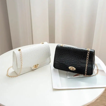 Vierkante Schoudertas Leer Chic Design