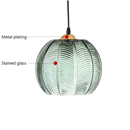Hanglamp Glas Retro Ribbel Design E27 Plafondlamp Woonkamer