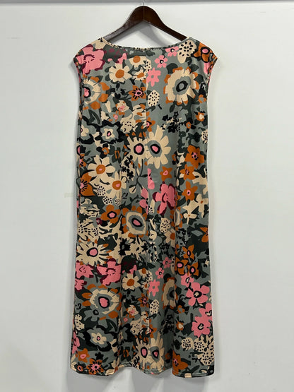 Bloemen Midi-Jurk Luxe Elegante Zomerjurk