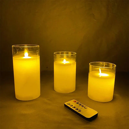 LED Kaarsen Set van 3 Stuks Vlamloze Kaarsen met Timer en Afstandsbediening Realistische Flikkering