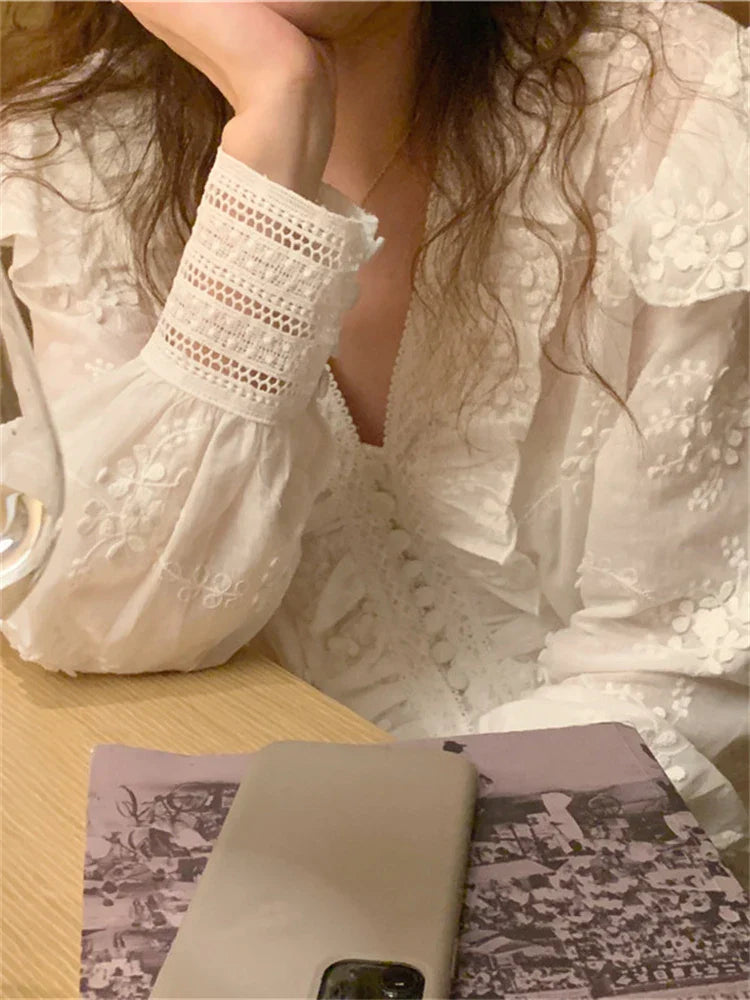 Vrouwelijke Blouse met Chic Mouw