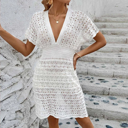 Strandjurk Luchtige Zomerjurk V-Hals Bikini Cover Up