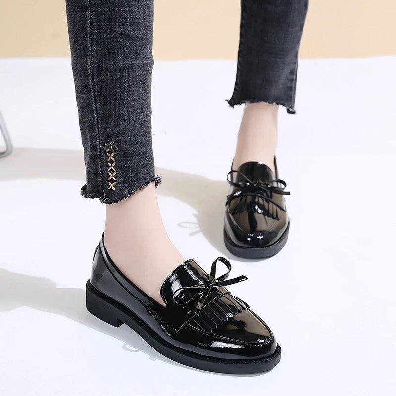 Zwarte Loafers Luxe Leer Schoenen