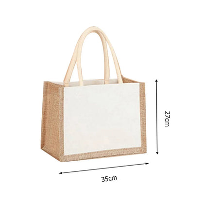Jute Tote Shopper met Verstevigde Handvatten
