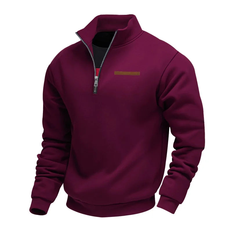Heren Fleece Sweatshirt Warm met Rits