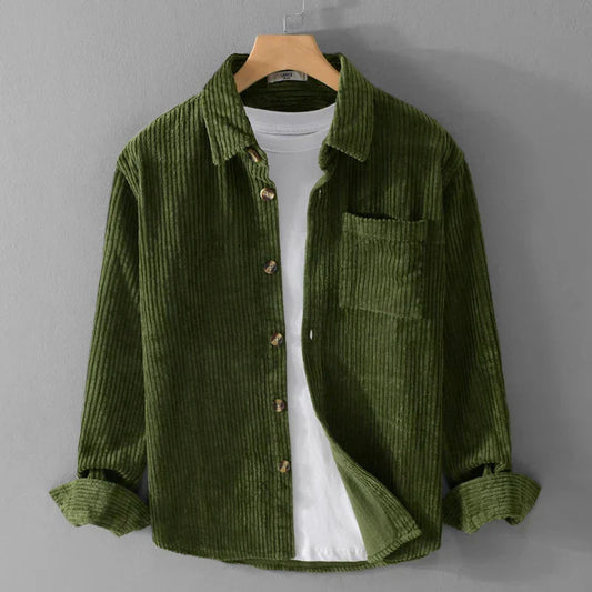 Heren Overhemd Corduroy Casual Kwaliteit Stof - StudioMarella