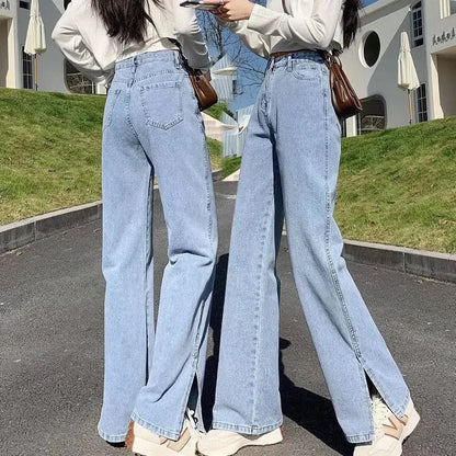 Hoge Taille Wijde Jeans voor Vrouw Zomer Stijl