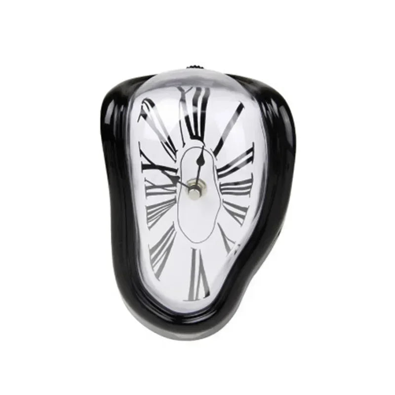 Smeltende Klok Salvador Dali Stijl 18x12x15cm Kunststof Aluminium Surrealistisch Decoratief Uurwerk Plank Tafel Woonkamer Cadeau