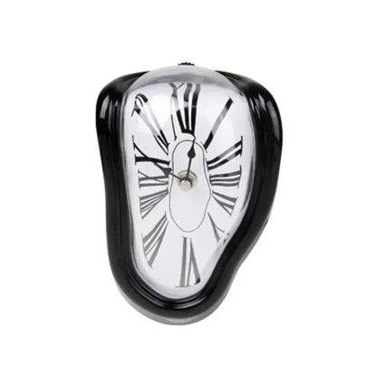 Smeltende Klok Salvador Dali Stijl 18x12x15cm Kunststof Aluminium Surrealistisch Decoratief Uurwerk Plank Tafel Woonkamer Cadeau