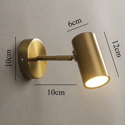 Wandspot LED Draaibaar Metaal Zwart Goud Geïntegreerd Slaapkamer Woonkamer Leeslamp Accentverlichting Modern Minimalistisch