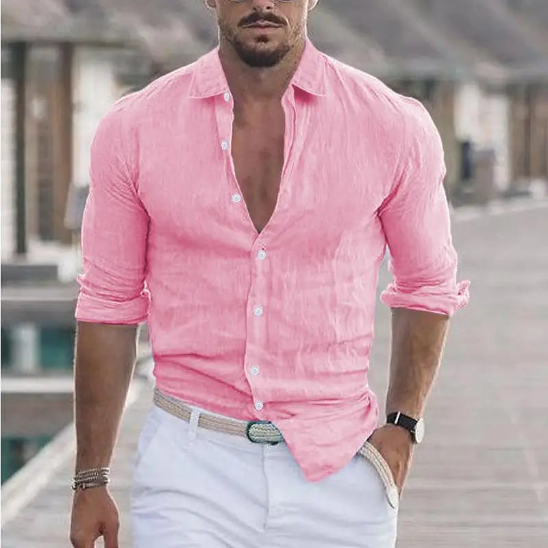 Heren Polo Lange Mouwen Katoen Casual Kleding - StudioMarella