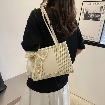 Gevlochten Handtas Zomer Vakantie Chic Mode