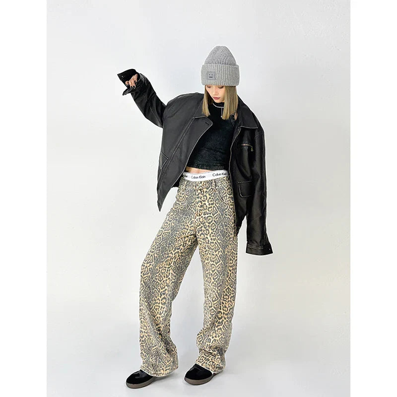 Dierenprint Broek Overall voor Vrouwen Chique Stijl