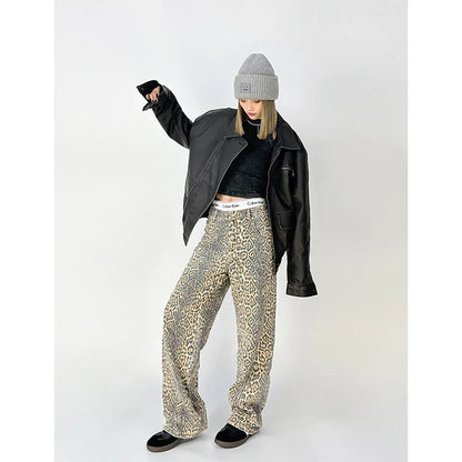 Dierenprint Broek Overall voor Vrouwen Chique Stijl