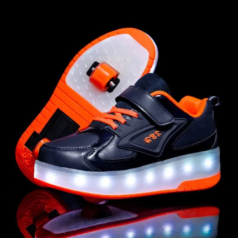 LED Rolschaatsen voor Kinderen met Verlichting en Verstelbare Wielen