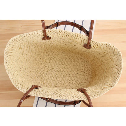 Grote Raffia Schoudertas voor Dames Harper Stijl