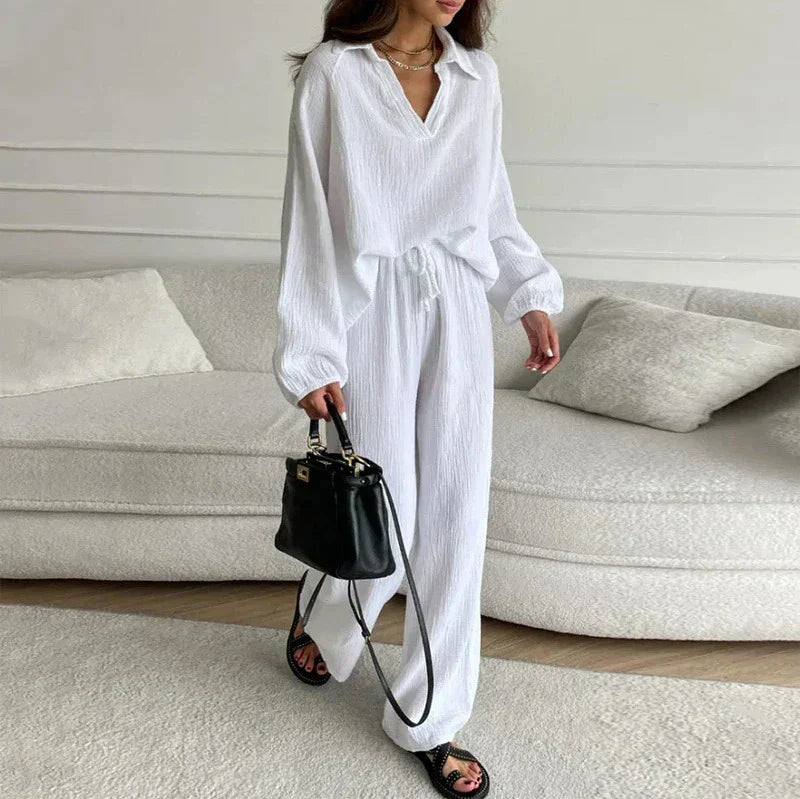 Tweedelige Set Losse Broek en Top Zomers Comfortabel - StudioMarella