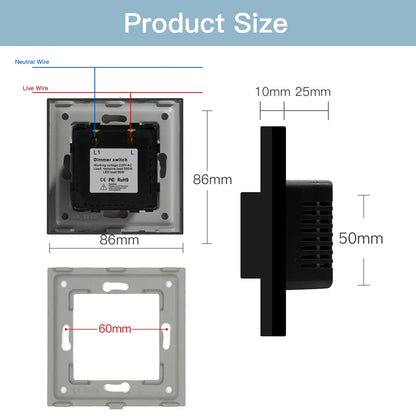 Draaiknop Wanddimmer voor Dimbare Verlichting