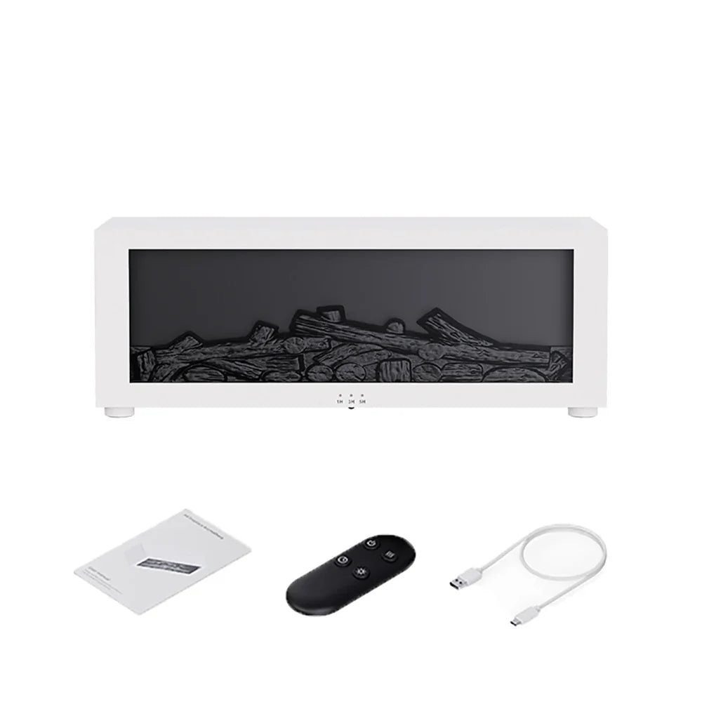Open Haard Luchtbevochtiger Vlam 150ml 7 Kleuren Aroma Diffuser Afstandsbediening Slaapkamer Woonkamer Geurverspreider Timer