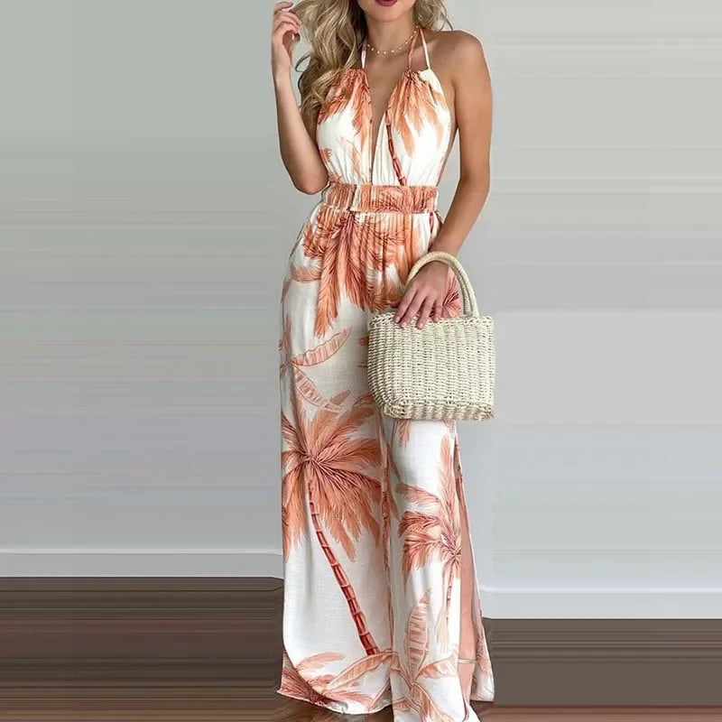 Zomer Jumpsuit Zonder Rug Elegante Jurk voor Vrouw