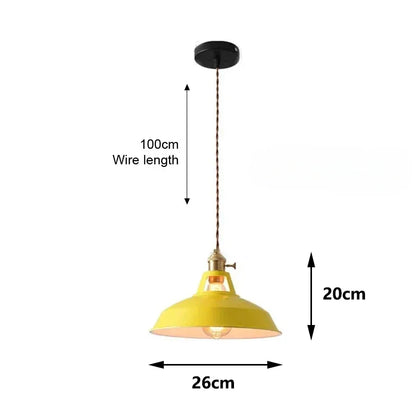 Aluminium hanglamp met E27 fitting in 8 moderne kleuren