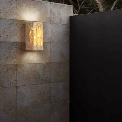 Buitenlamp Travertin Steen Up Down LED IP65 3000K Gevel