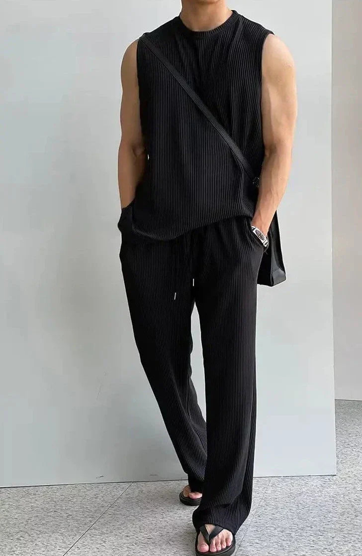Zomerset Mouwloze Top en Wijdvallende Broek voor Vrouw