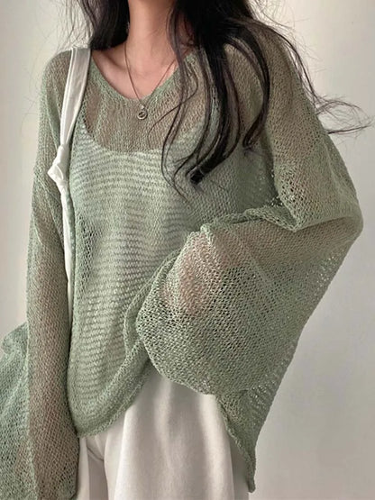 Dames Trui Lange Mouwen Streetwear Uitgesneden Model → Dames Trui Lange Mouwen Streetwear Oversized
