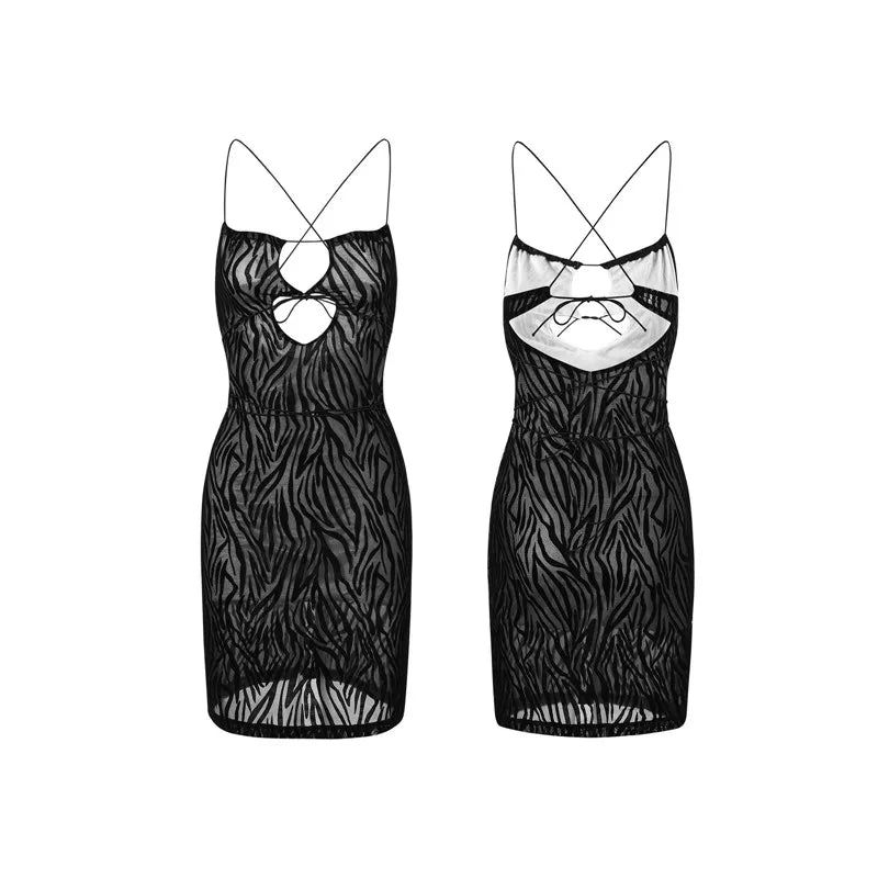Mini Jurk Sling Zwart of Wit Korte Zomerjurk