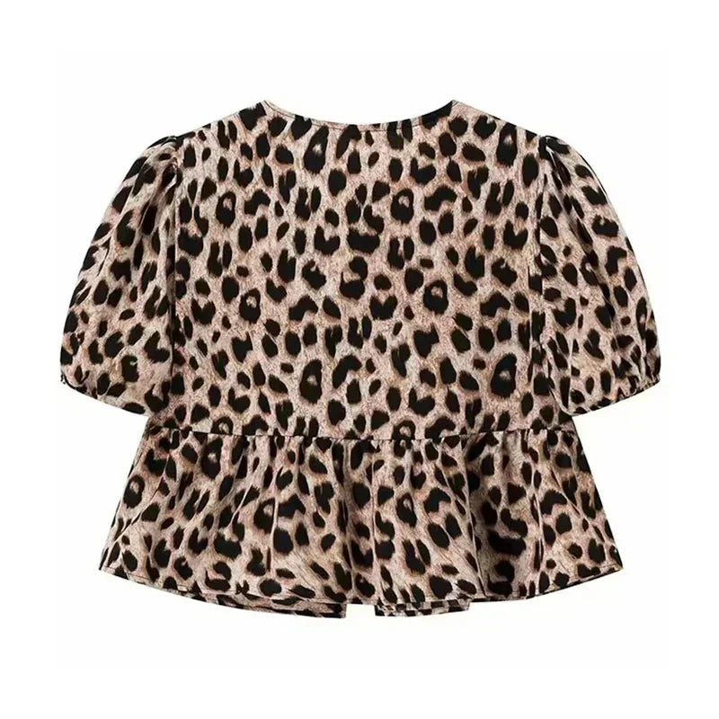 Crop Top Luipaardprint of Effen Korte Dame Top - StudioMarella