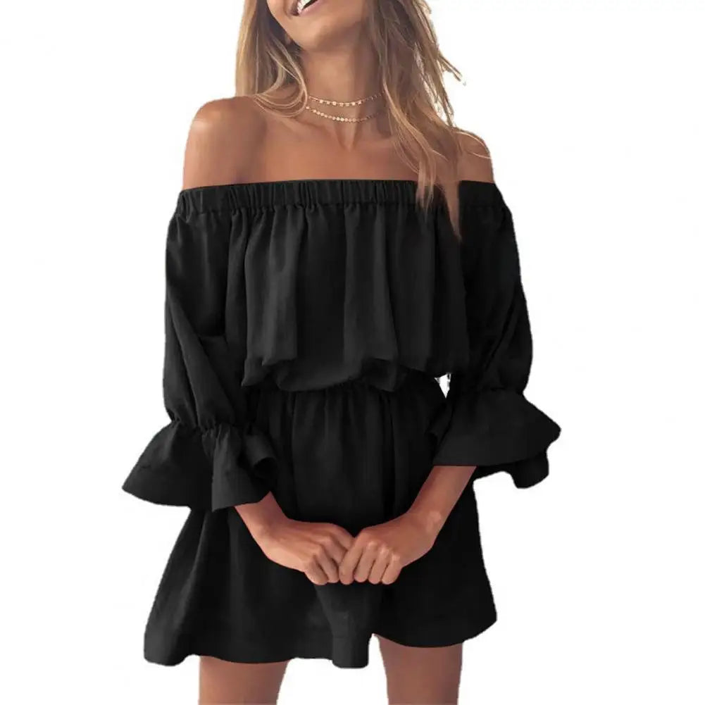 Boho Jurk Zomerse Zonnebloemprint Vrouwelijk