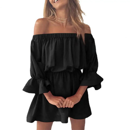 Boho Jurk Zomerse Zonnebloemprint Vrouwelijk