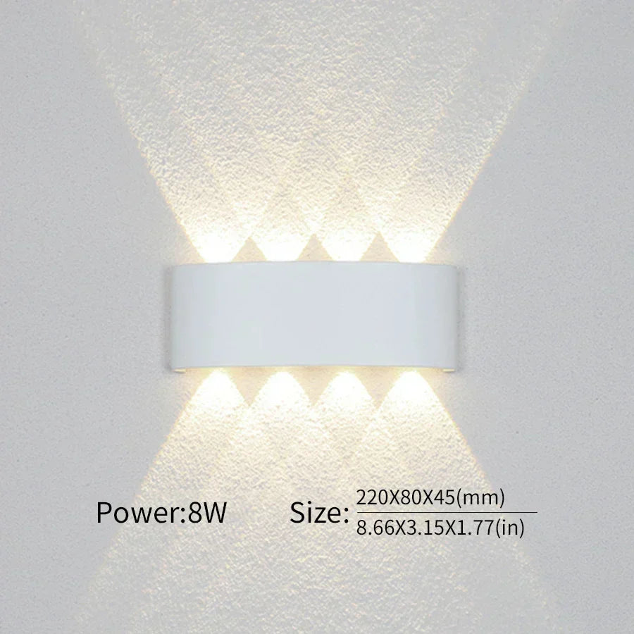Minimalistische LED-wandlamp voor binnen of buiten - Aluminium - Zwart of Wit - 2W tot 10W