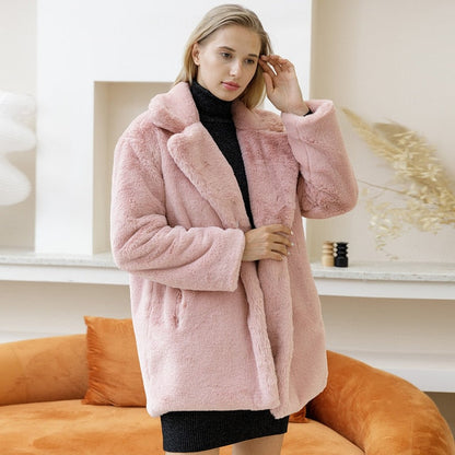 Dames Imitatiebontjas Warm en Stijlvol voor Herfst en Winter