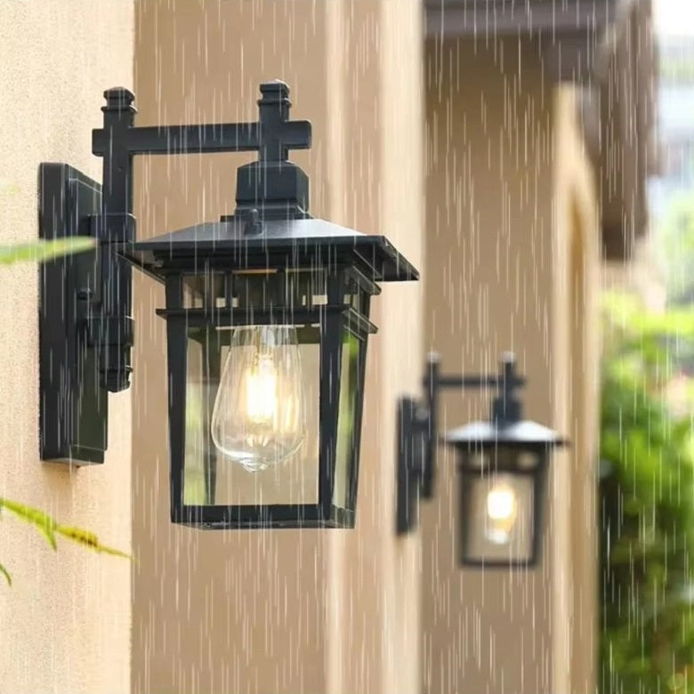Buitenlamp Wand Aluminium Zwart IP23 E27 Waterdicht Tuin Balkon Modern Wandlamp