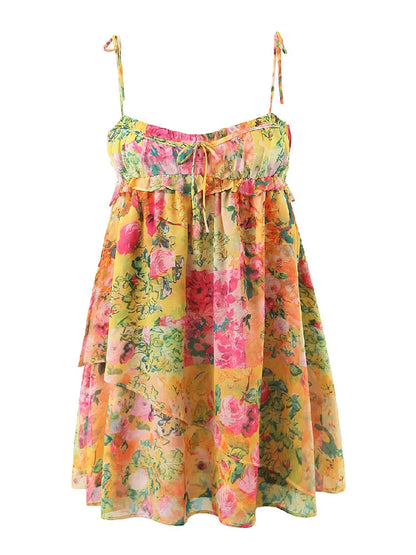 Bloemen Jurk Korte Mouw Elegant Damejurk