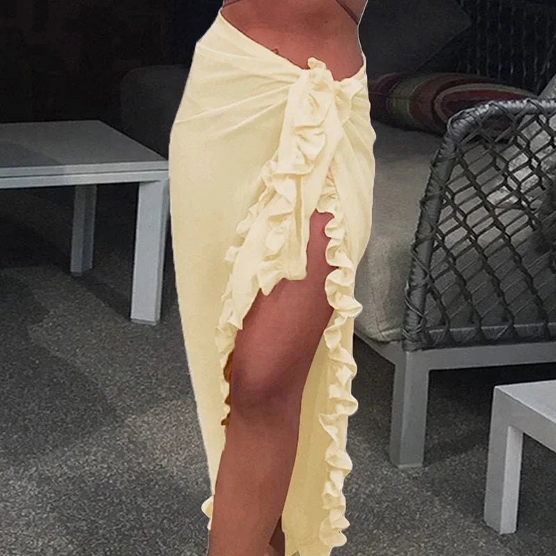Zwemkleding Bikini Badpak Chiffon Cover Up