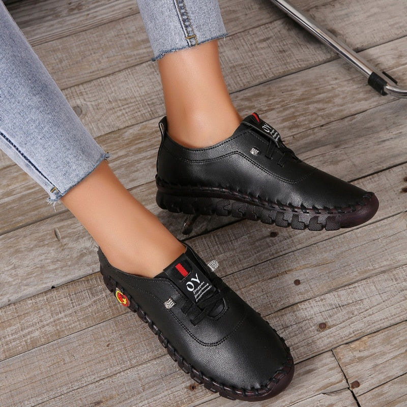 Comfortabele Platte Dames Loafer met Voetboogsteun en Orthopedische Zool