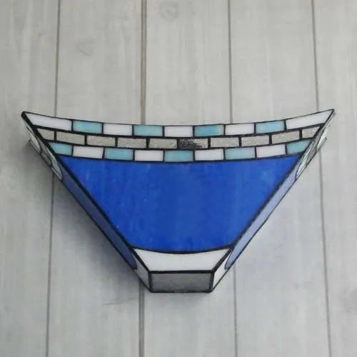Tiffany Wandlamp Glas E27 Retro Blauw Woonkamer Slaapkamer Gang LED Wandverlichting Pastorale Stijl Eetkamer Studeerkamer
